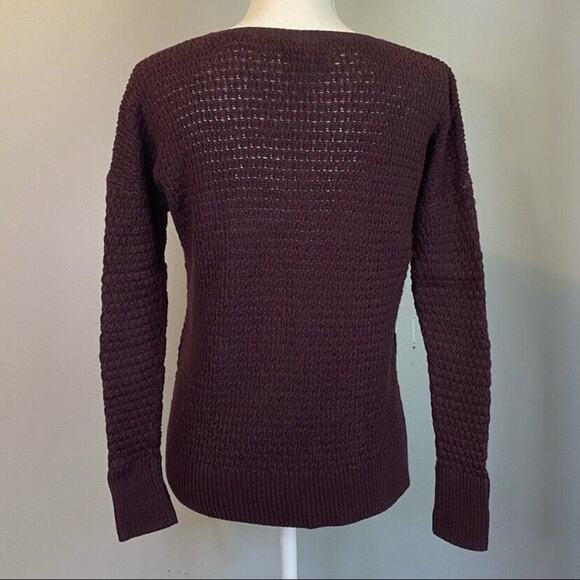 AMERICAN EAGLE OUTFITTERS AE Burgundy Red Knit Wool Sweater Women’s Small - Picture 3 of 8